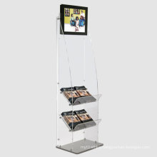 Acrylic Book Display Stand with Two Shelves